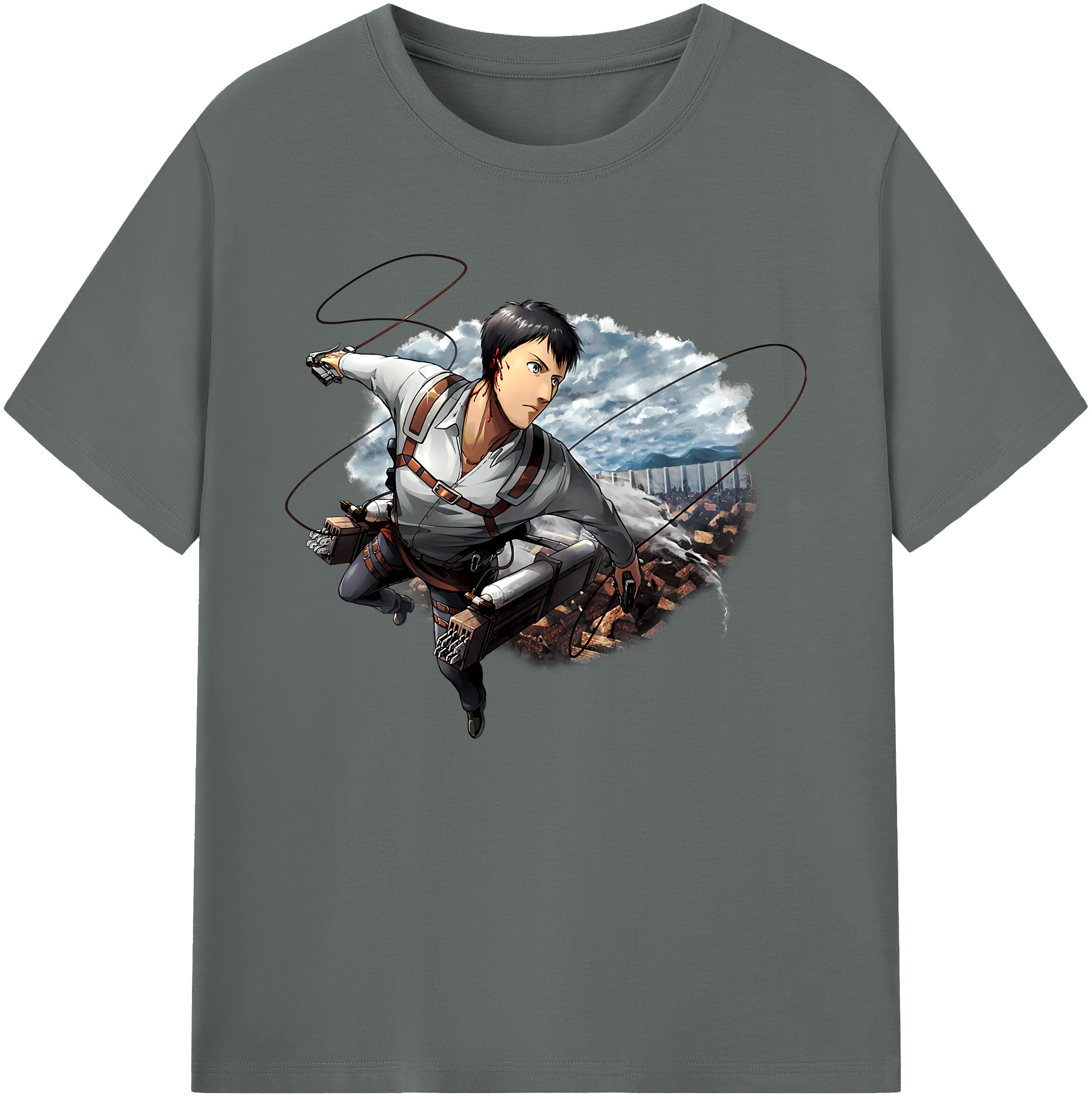 （画像用） 進撃の巨人 ベルトルト・フーバー Attack on Titan Bertholdt Hoover 綿100％ メンズ半袖Tシャツ｜肌触りやわらか＆通気性